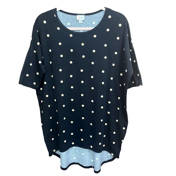 Lularoe Irma Small‎ POLKA DOT High Low Tunic Top Shirt - Picture 1 of 4